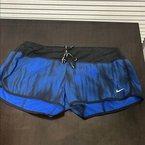 Nike Blue and Black Athletic Shorts